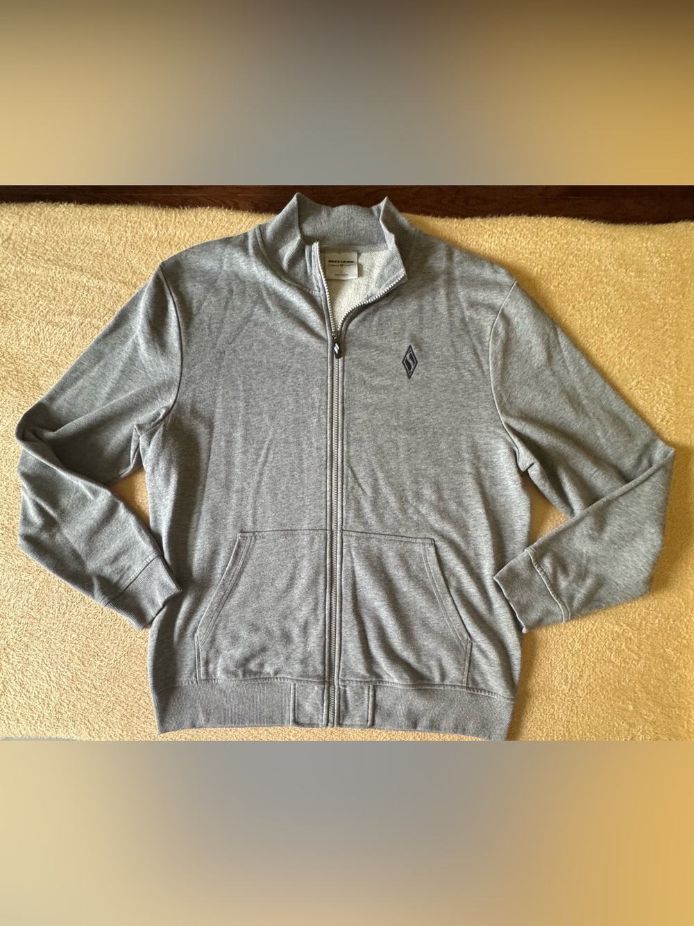 Skechers Gray Full-Zip Men’s Sweater Jacket